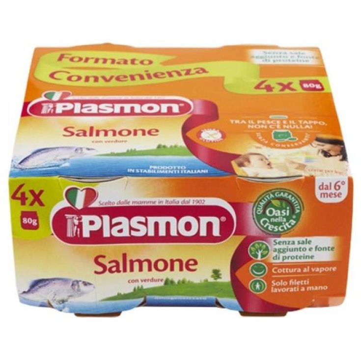 Omogeneizzato Al Salmone Plasmon 4x80g