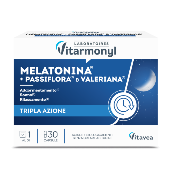 Melatonina Più Passiflora & Valeriana Vitarmonyl 30 Capsule