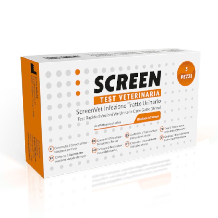 ScreenVet Infezione Tratto Urinario Screen Test Veterinaria 5 Pezzi