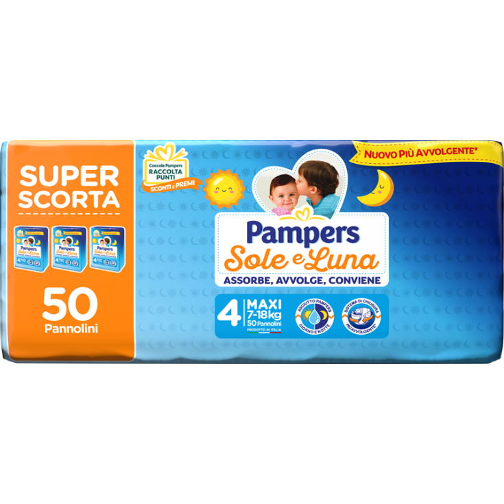 Pannolini Tg.4 Maxi Sole&Luna Pampers 50 Pezzi