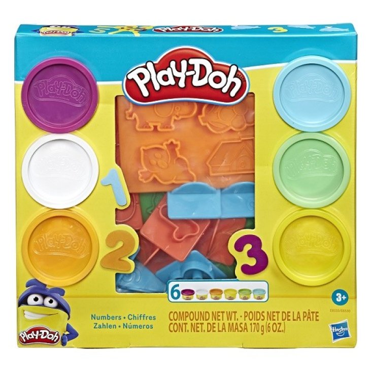 Play-Doh Forme Numeri Hasbro 6 Vasetti con Formine