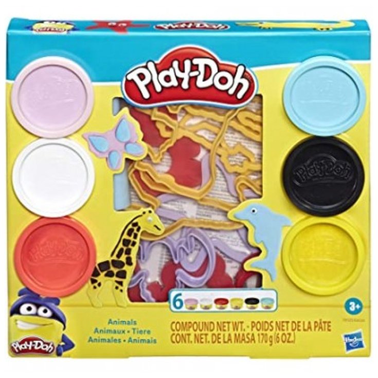 Play-Doh Forme Animali Assortiti Hasbro 6 Vasetti con Formine