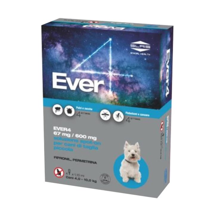 Ever4 Spot-On per Cani 4 Pipette - S 4 - 10 Kg