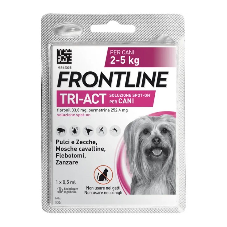 Frontline® Tri-Act 1 Pipetta Singola 0,5ml 2-5Kg