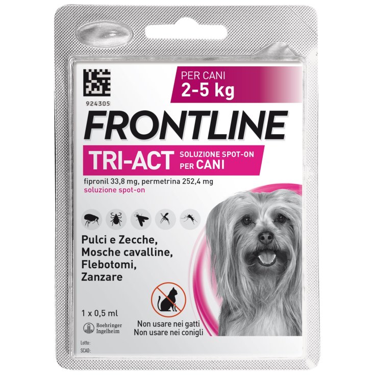 Frontline Tri-Act Cani 2-5Kg 1 Pipetta