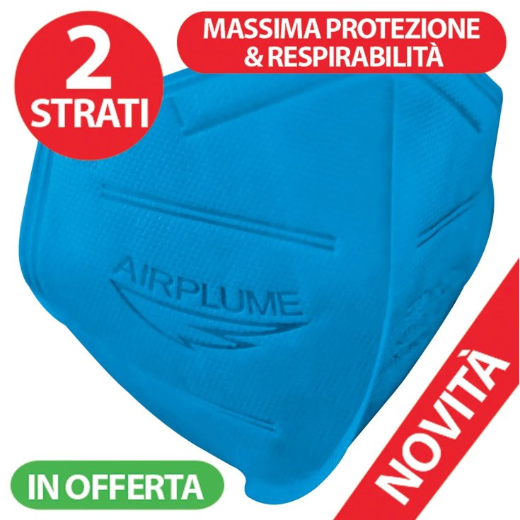 Mascherina FFP2 Airplume Azzurro Brand Italia