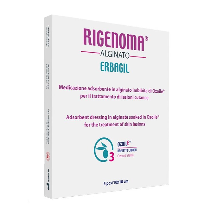 Rigenoma® Alginato 10x10 Erbagil® 5 Pezzi