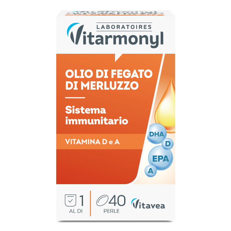 Olio Di Fegato di Merluzzo Vitarmonyl  40 Perle