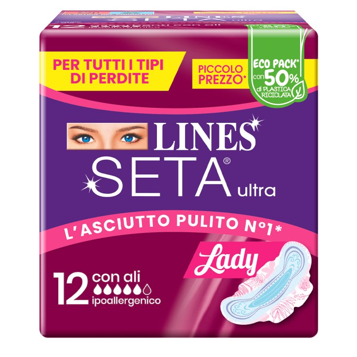 Lady Con Ali Lines Seta Ultra 12 Pezzi