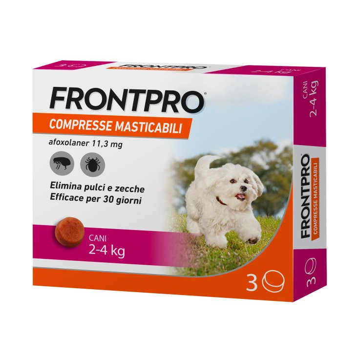 FRONTPRO 3 Compresse masticabili 11,3MG cani 2-4KG 