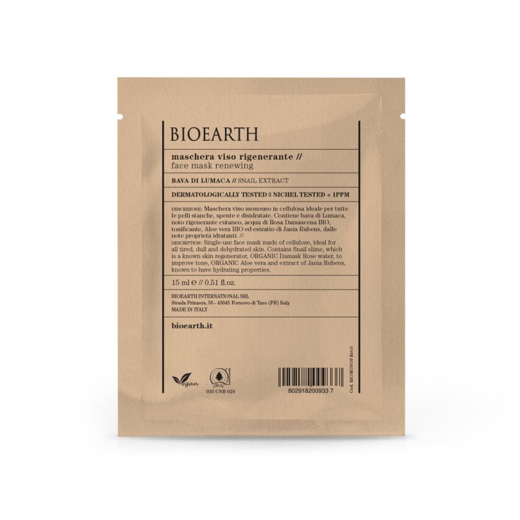 Maschera Viso Rigenerante BioEarth 15ml