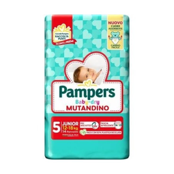 Baby Dry Mutandino Taglia 5 (12-18 kg) Junior Pampers 14 Pannolini