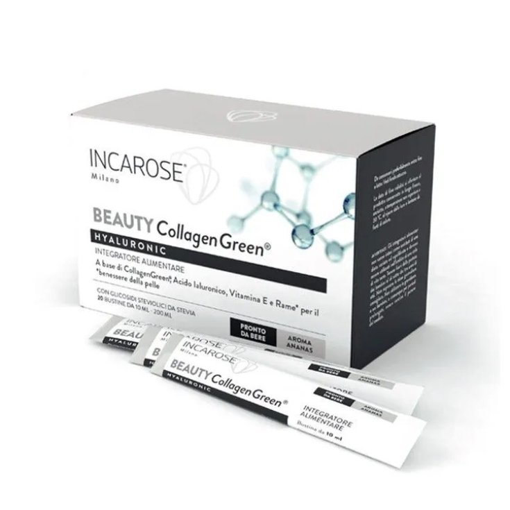 Beauty Collagen Green Hyaluronic Incarose 20 Stick Pack