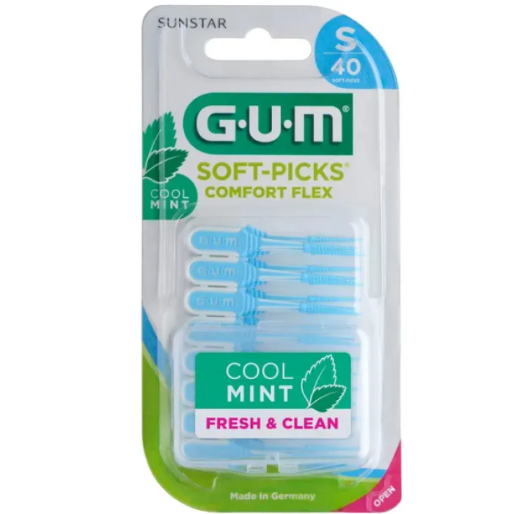 GUM Soft Pick Comfort Flex S Cool Mint Sunstar 40 Pezzi