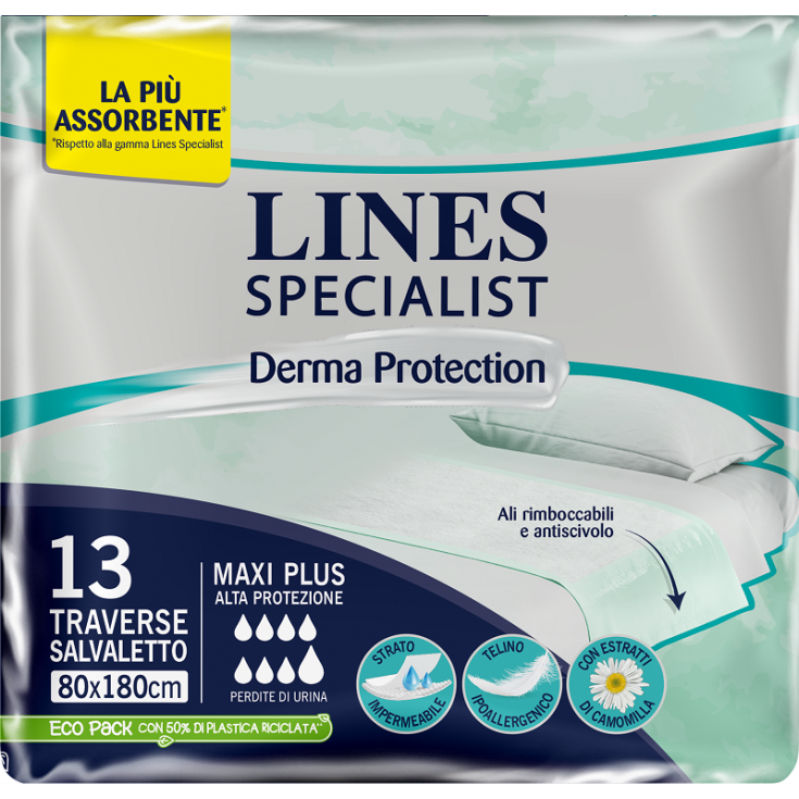 Traversa Per Incontinenza Derma Protectin 80X180 Lines Specialist 13 Pezzi