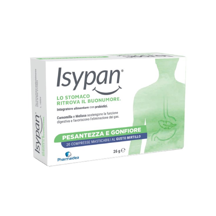 Isypan® Pesantezza e Gonfiore Pharmaidea 20 Compresse Masticabili