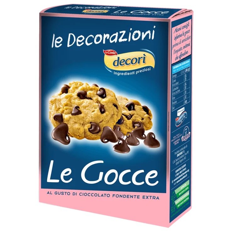 Gocce di Cioccolato Fondente Decorì 200g