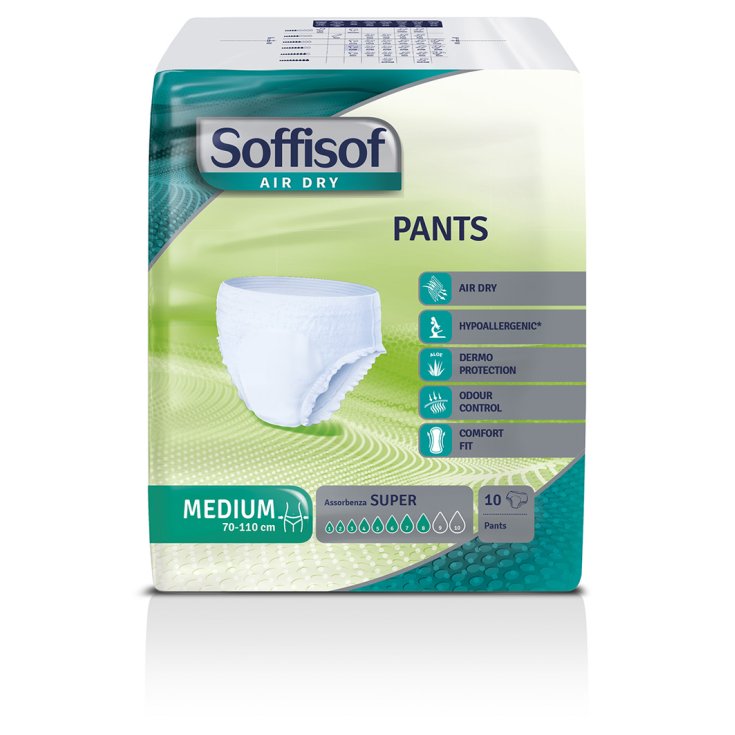 Pants Super Medium Soffisof Air Dry 10 Pezzi