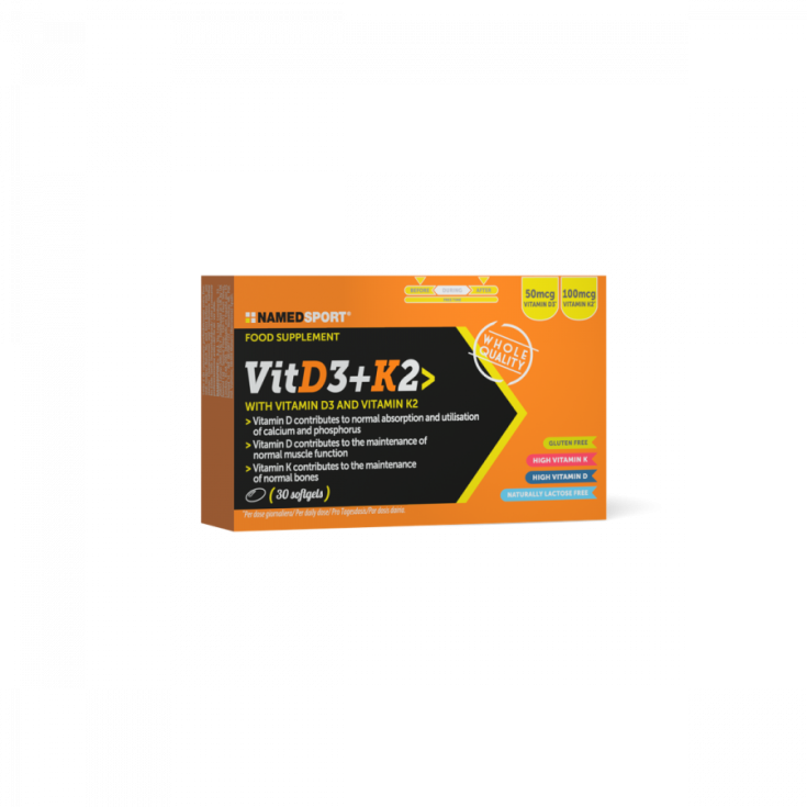 Vitamina D3 + K2 NamedSport 30 Softgels