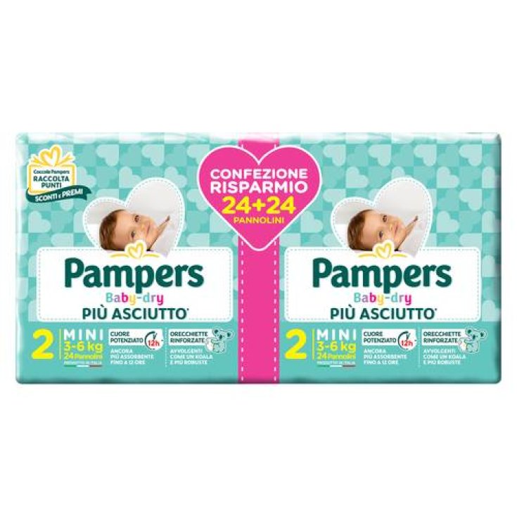 Pampers Body Dry Duo Downcount Mini 48 Pezzi