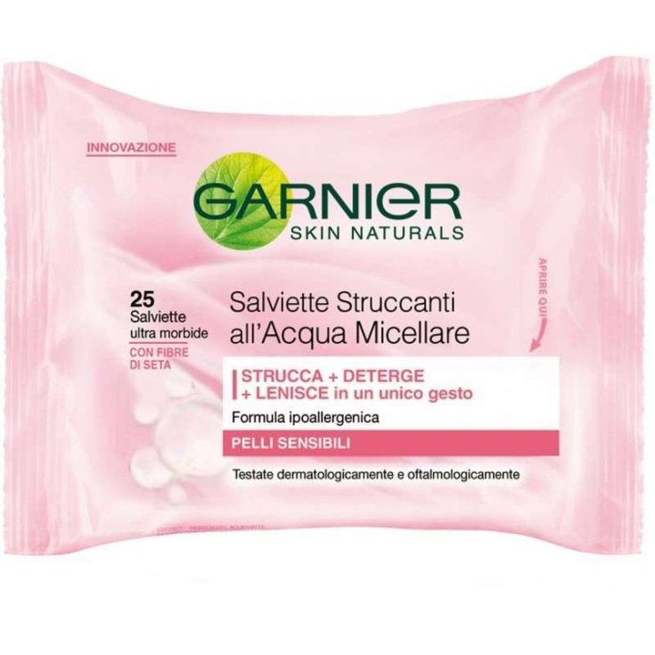Skin Active Salviette Struccanti All&rsquo;Acqua Micellare Garnier 25 Pezzi