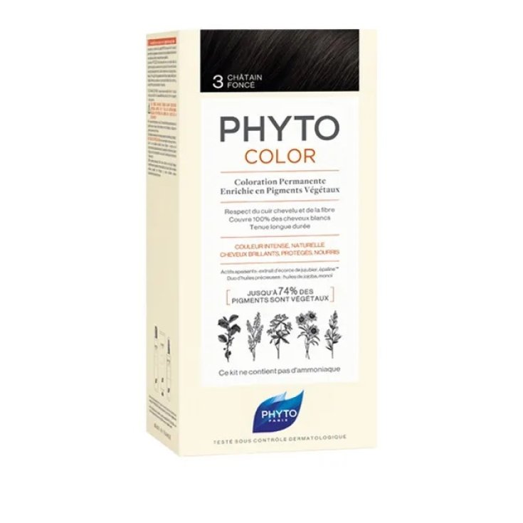 PhytoColor 3 Castano Scuro Colorazione Permanente Phyto