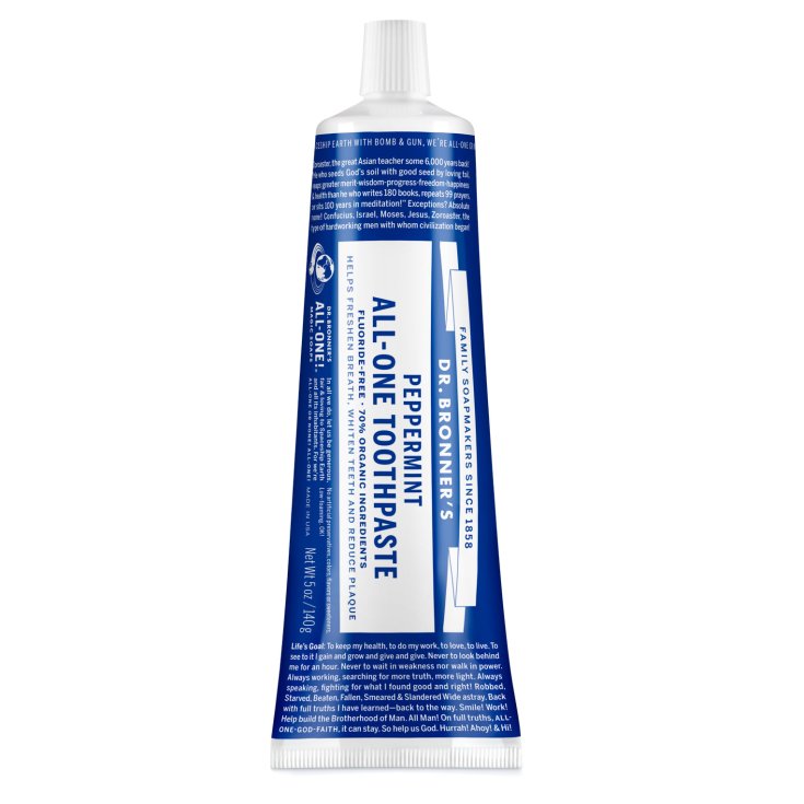 Dentifricio All-One Peppermint Dr. Bronner's 140g