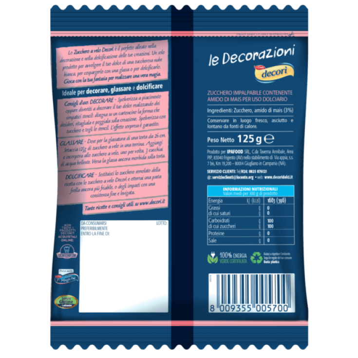 Decorì Zucchero Velo Classico 125g - Farmacia Loreto