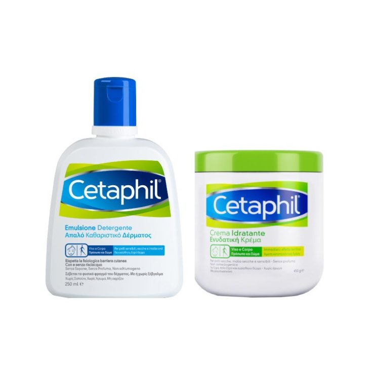 Crema Idratante + Emulsione Detergente Cetaphil 450g+250ml
