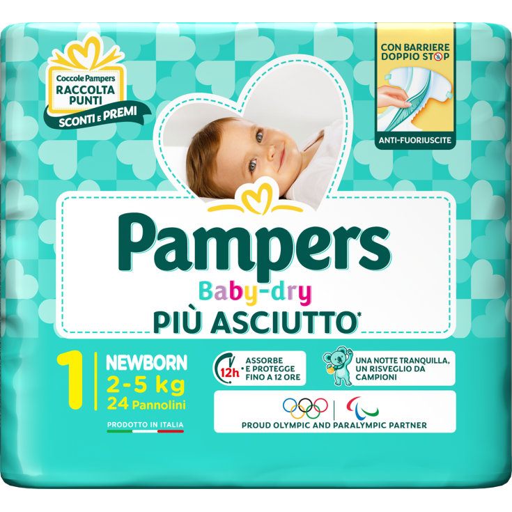 Pampers Baby-Dry 1 Newborn 24 Pannolini Pampers Baby-Dry 1 Newborn 24 Pannolini