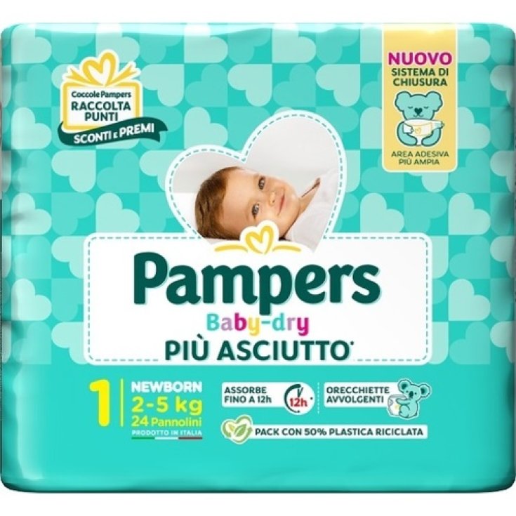 Pampers Baby-Dry 1 Newborn 24 Pannolini - Farmacia Loreto