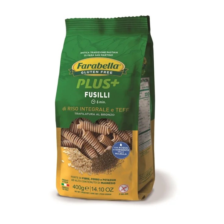 Plus+ Fusilli di Riso Integrale e Teff Farabella® 400g