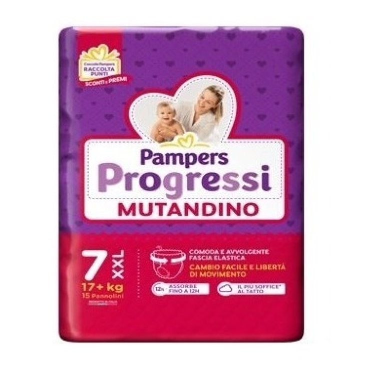 Pampers Progressi Mutandino Tg.7 XXL 15 Pezzi