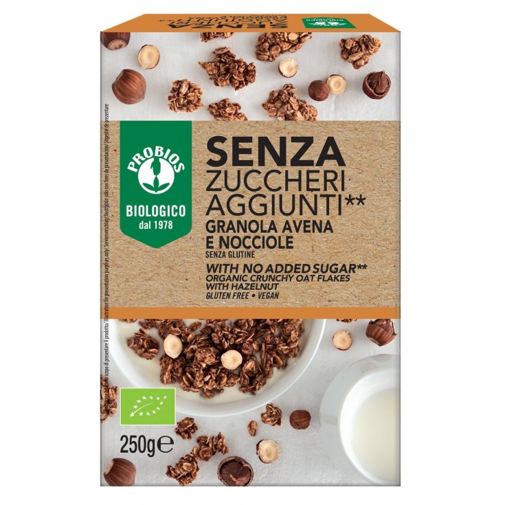 Granola Avena E Nocciola Senza Zuccheri Aggiunti Probios 250g