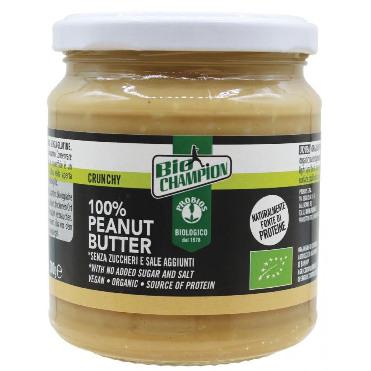 BioChampion Crunchy 100% Peanuts Butter Probios 300g