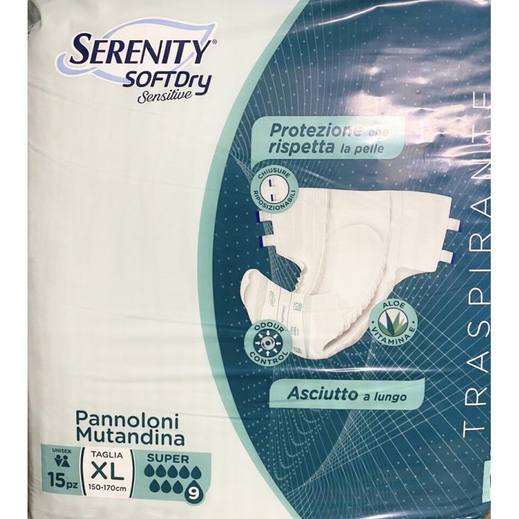 Pannolone Mutandina Soft Dry Sensitive Super XL Serenity® 15 Pezzi