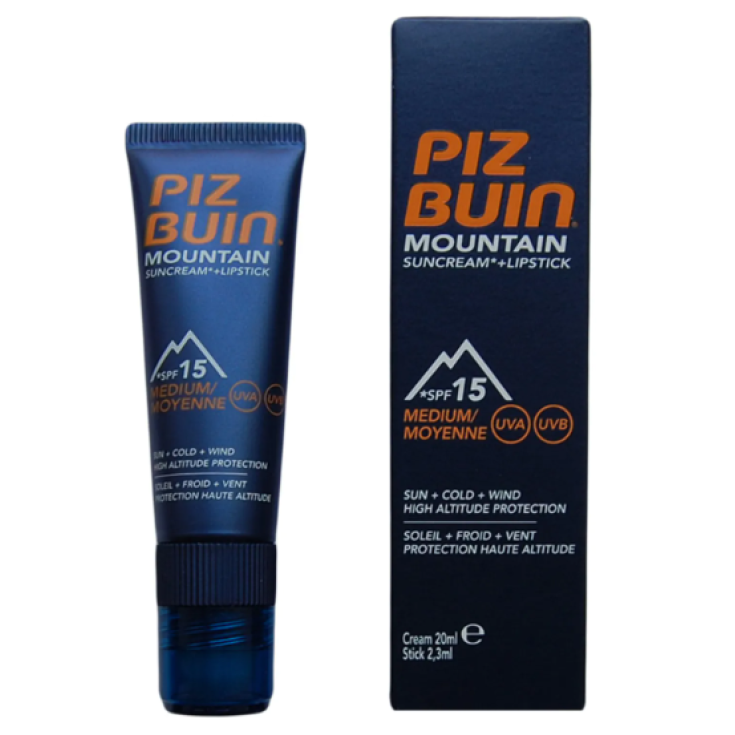 Crema Solare + Lipstick Spf15 Piz Buin Mountain 20ml+2,3ml