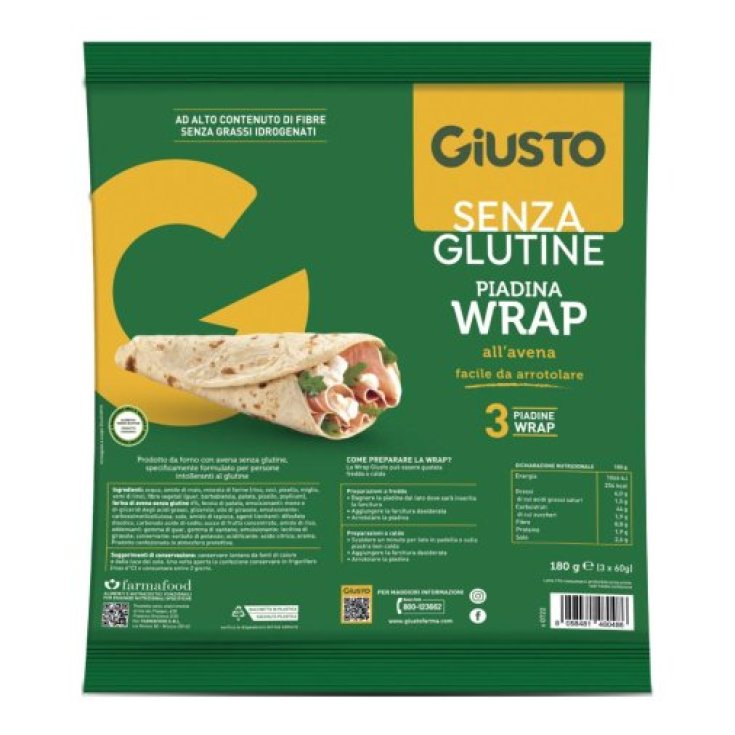 Piadina Wrap Avena Giusto Senza Glutine 3x60g 