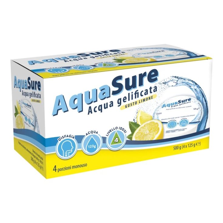 Acqua in Gelatina Gusto Limone AquaSure 4 Pezzi