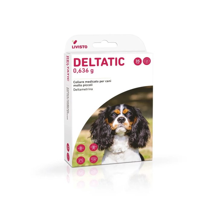 DELTATIC Collare Medicato per Cani 0-5Kg 2 Pezzi