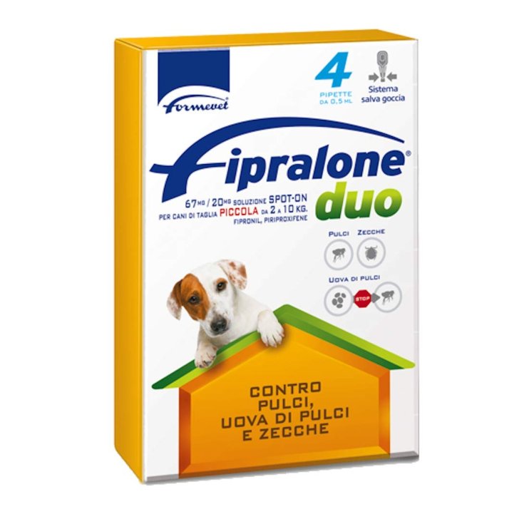Fipralone Duo 67mg/20mg Cani 2-10Kg 4 Pipette