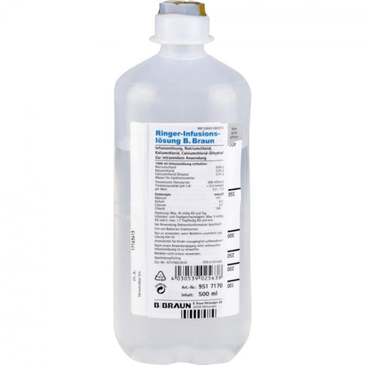 Ringer Lattato B.Braun 10 Flaconi Da 500ml Ringer Lattato B.Braun 10 Flaconi Da 500ml