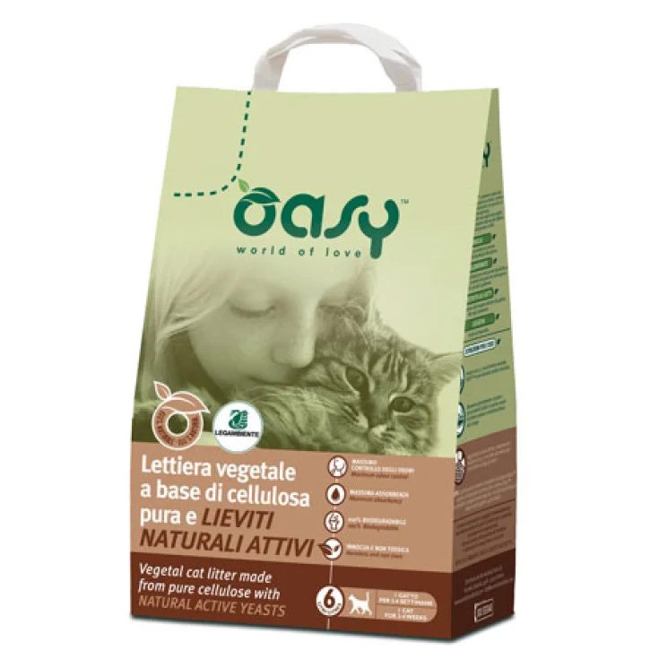 Lettiera Vegetale - Cellulosa e lieviti naturali attivi OASY&reg;