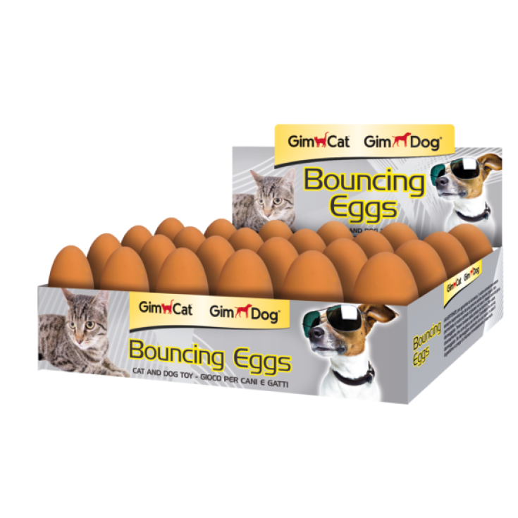 Bouncing Eggs 6cm GimCat & GimDog 1 Pezzo