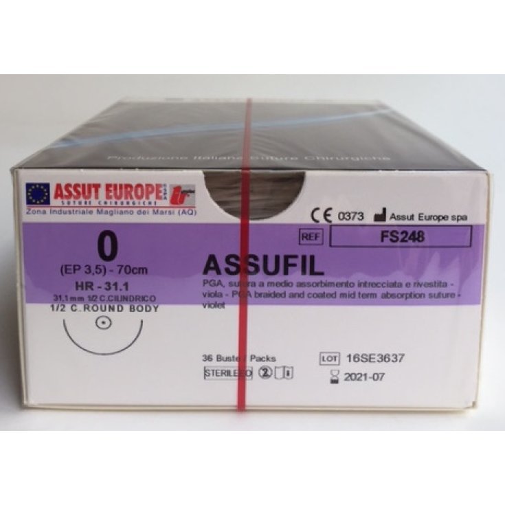Assufil Monofilamento Ago Cilindrico 31,1mm Diametro 3,5(0) Assut Europe 36 Buste