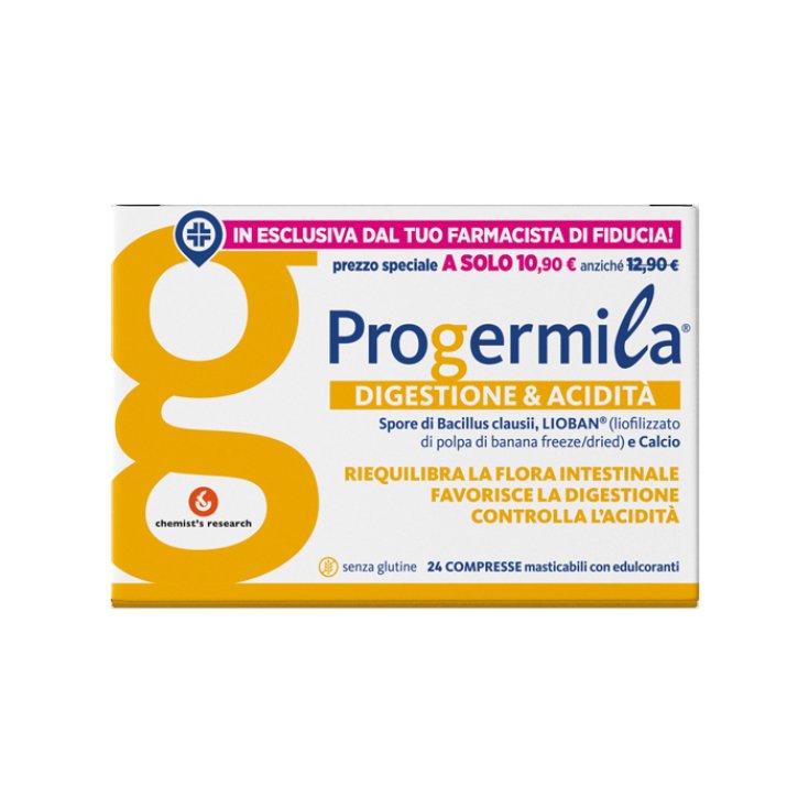 Progermila® Digestione & Acidità Chemist’s Research 24 Compresse