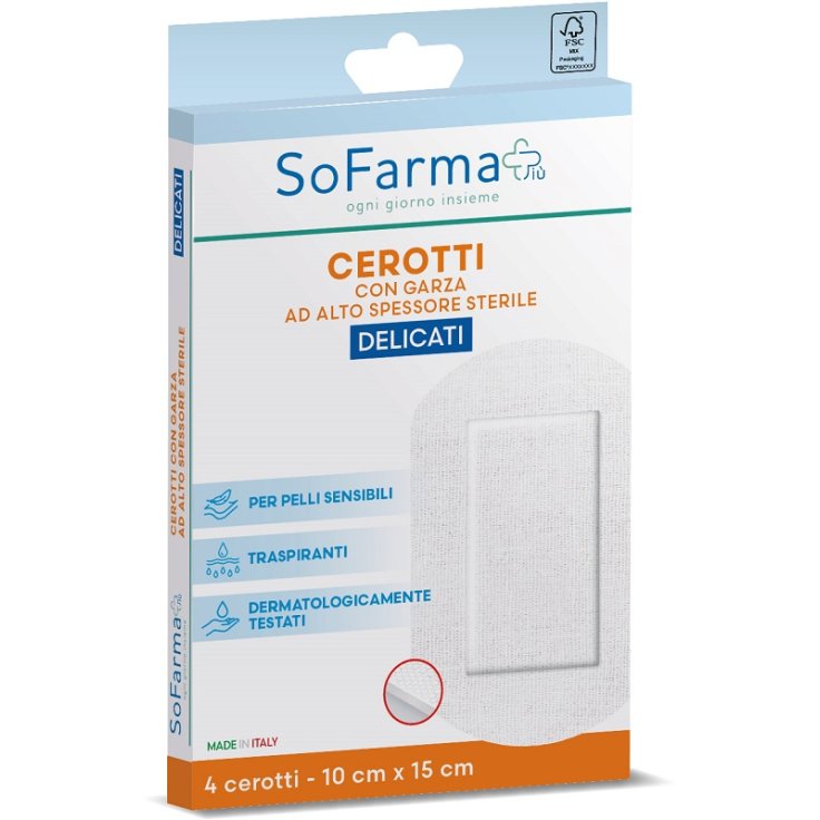 Sofarmapiu' Cerotti Delicati 10x15 4 Pezzi