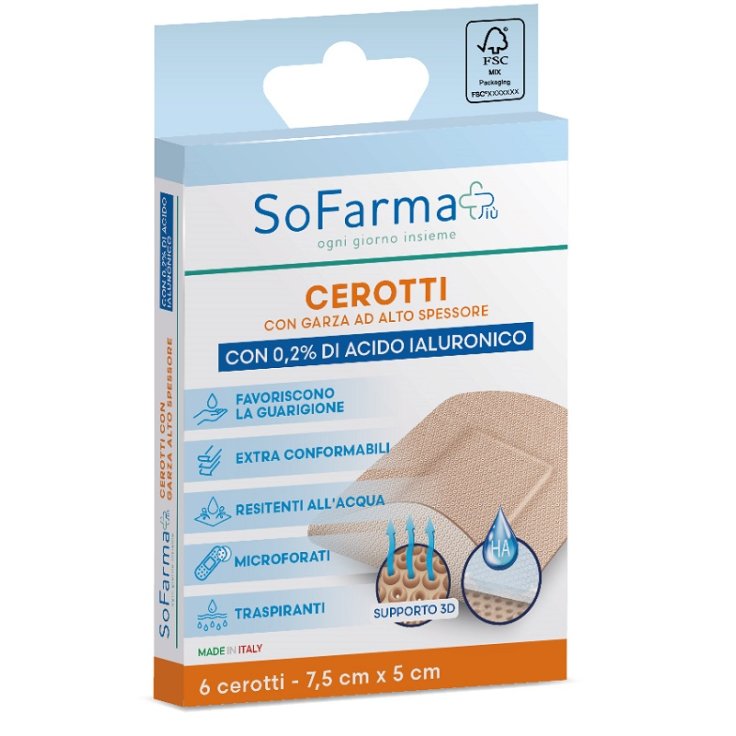 Sofarmapiu' Cerotti Cicatrizzanti 7,5x5 6 Pezzi