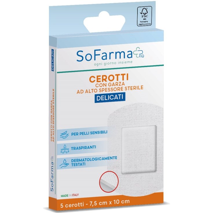 Sofarmapiu' Cerotti Delicati 7,5x10 5 Pezzi