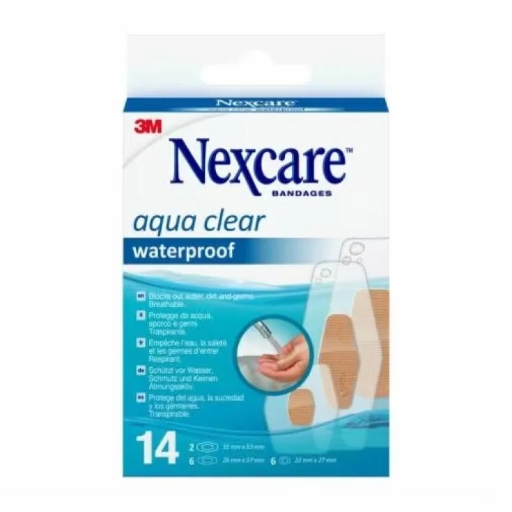 Nexcare™ Aqua Clear Waterproof Cerotti Assortiti 3M 14 Pezzi